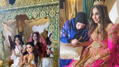 صورة شذى سبت الممثلة البحرينية تحتفل بزفافها على الطريقة المغربية